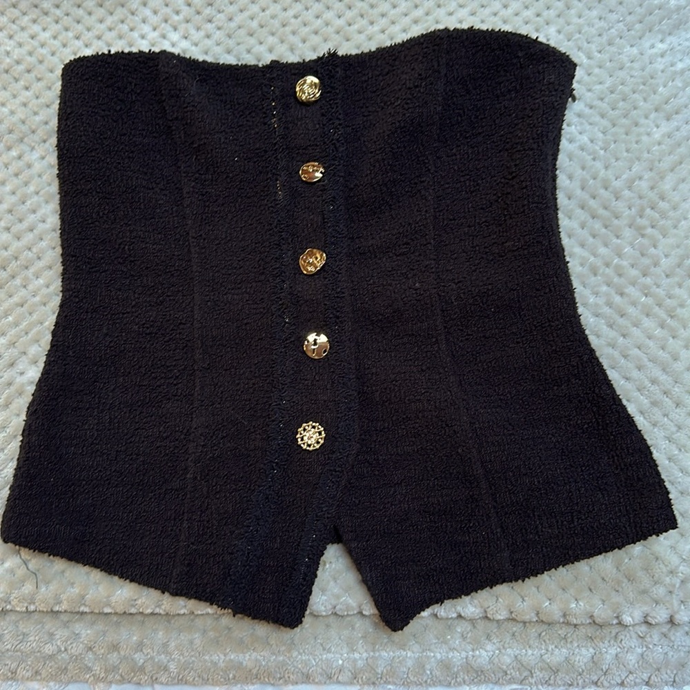 NWOT Zara strapless corset top